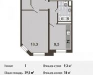 1-комнатная квартира площадью 39.5 кв.м, Базовская ул., 15 | цена 5 649 000 руб. | www.metrprice.ru