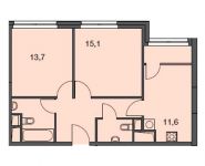 2-комнатная квартира площадью 58.9 кв.м, Докучаев пер., 2с3 | цена 16 492 000 руб. | www.metrprice.ru