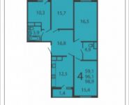 4-комнатная квартира площадью 98.8 кв.м, Загорьевская улица, 25 | цена 11 059 178 руб. | www.metrprice.ru