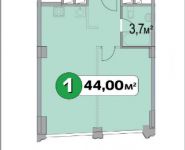 1-комнатная квартира площадью 44 кв.м, Нахимовский просп., 21 | цена 5 485 947 руб. | www.metrprice.ru
