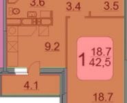 1-комнатная квартира площадью 42 кв.м, улица 9 Мая, 12Б | цена 5 015 000 руб. | www.metrprice.ru