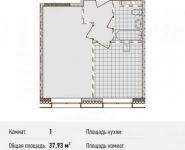 1-комнатная квартира площадью 37.9 кв.м, Ильменский пр., 14 | цена 5 423 990 руб. | www.metrprice.ru