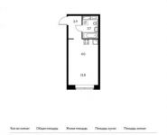 1-комнатная квартира площадью 25.1 кв.м, Ленинский проспект, 20 | цена 4 610 870 руб. | www.metrprice.ru