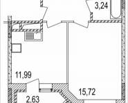 1-комнатная квартира площадью 45.18 кв.м, Осташковское шоссе, 22 | цена 3 050 000 руб. | www.metrprice.ru