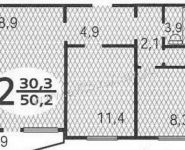 2-комнатная квартира площадью 51 кв.м, Братеевская ул., 18К3 | цена 7 600 000 руб. | www.metrprice.ru