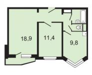 2-комнатная квартира площадью 51.7 кв.м, улица Юности, 1 | цена 3 999 977 руб. | www.metrprice.ru