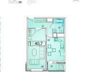 1-комнатная квартира площадью 40.7 кв.м,  | цена 3 581 600 руб. | www.metrprice.ru