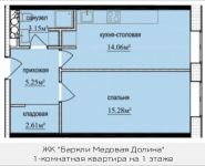 1-комнатная квартира площадью 40.35 кв.м, жилой комплекс Баркли Медовая Долина, к5 | цена 3 796 119 руб. | www.metrprice.ru