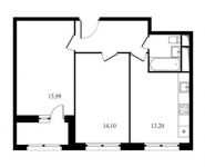 2-комнатная квартира площадью 55 кв.м, улица Берзарина, 28Ак1 | цена 9 494 400 руб. | www.metrprice.ru