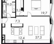 2-комнатная квартира площадью 82.1 кв.м в МФК "Balchug Residence", Садовническая, к5вл31, корп.2 | цена 50 225 251 руб. | www.metrprice.ru