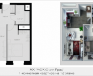 1-комнатная квартира площадью 43.3 кв.м, Береговой проезд, 5 | цена 8 443 500 руб. | www.metrprice.ru