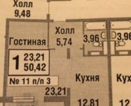 1-комнатная квартира площадью 50.4 кв.м, Старокрымская улица, 13с1 | цена 6 300 000 руб. | www.metrprice.ru