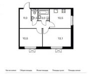 2-комнатная квартира площадью 47.6 кв.м, Белая дача мкр, 27 | цена 4 693 360 руб. | www.metrprice.ru