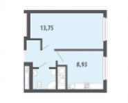 1-комнатная квартира площадью 29.2 кв.м, Заречная улица, 23 | цена 2 679 474 руб. | www.metrprice.ru