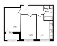 2-комнатная квартира площадью 55.1 кв.м, улица Берзарина, 28Ак1 | цена 9 472 040 руб. | www.metrprice.ru