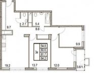 3-комнатная квартира площадью 84 кв.м, Муравская 2-я ул. | цена 9 288 227 руб. | www.metrprice.ru