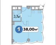 1-комнатная квартира площадью 38 кв.м, Нахимовский просп., 21 | цена 4 753 897 руб. | www.metrprice.ru