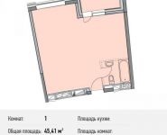 1-комнатная квартира площадью 45.4 кв.м, Береговой пр., ВЛ5 | цена 8 310 030 руб. | www.metrprice.ru