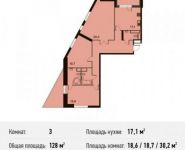 3-комнатная квартира площадью 128 кв.м в ЖК "Тимирязевский", Акуловская улица, 23 | цена 31 180 800 руб. | www.metrprice.ru