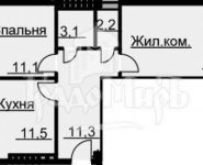 2-комнатная квартира площадью 60.7 кв.м, Фестивальная ул., 23 | цена 2 610 100 руб. | www.metrprice.ru