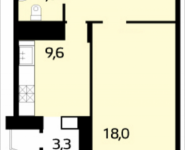 1-комнатная квартира площадью 41.5 кв.м, Триумфальная, 10 | цена 3 195 500 руб. | www.metrprice.ru