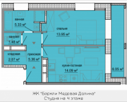 2-комнатная квартира площадью 45.3 кв.м, Октябрьская, к1, корп.3 | цена 4 499 904 руб. | www.metrprice.ru