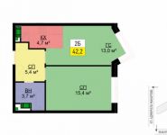 2-комнатная квартира площадью 42 кв.м, улица Адмирала Макарова, вл6к3 | цена 9 965 458 руб. | www.metrprice.ru