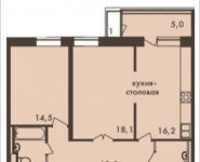 2-комнатная квартира площадью 72.2 кв.м, улица Дмитрия Ульянова, 6к1 | цена 12 458 110 руб. | www.metrprice.ru