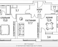 2-комнатная квартира площадью 68 кв.м, Золоторожский Вал, 11, стр. 9, корп.1 | цена 13 336 900 руб. | www.metrprice.ru