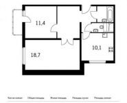 2-комнатная квартира площадью 55.9 кв.м, Ельнинская ул., 14Б | цена 10 950 520 руб. | www.metrprice.ru