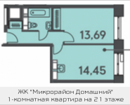 1-комнатная квартира площадью 37.48 кв.м, ул. Донецкая, 30, корп.2 | цена 4 825 700 руб. | www.metrprice.ru