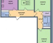3-комнатная квартира площадью 94 кв.м, Опалиха ул., 2 | цена 6 716 600 руб. | www.metrprice.ru
