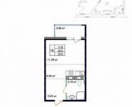 1-комнатная квартира площадью 28.5 кв.м,  | цена 1 898 576 руб. | www.metrprice.ru