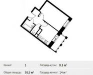 1-комнатная квартира площадью 30.9 кв.м, Софийская ул, 21 | цена 2 995 174 руб. | www.metrprice.ru