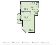 2-комнатная квартира площадью 57.2 кв.м, Ходынская улица, 2с1 | цена 3 374 800 руб. | www.metrprice.ru