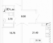 2-комнатная квартира площадью 67.75 кв.м, Дружбы, 3 | цена 6 097 500 руб. | www.metrprice.ru