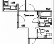 2-комнатная квартира площадью 60.44 кв.м, 2-я Муравская, корп.7 | цена 7 091 254 руб. | www.metrprice.ru