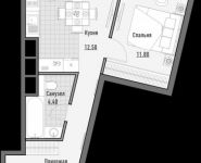 1-комнатная квартира площадью 38.41 кв.м, ул Ямская 1-я, д.10, к.2 | цена 6 970 000 руб. | www.metrprice.ru