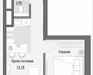 1-комнатная квартира площадью 32 кв.м, 1-я Ямская, 2 | цена 6 640 000 руб. | www.metrprice.ru