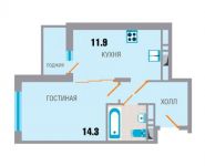 1-комнатная квартира площадью 37.3 кв.м, Рупасовский 2-й пер, 3 | цена 2 909 400 руб. | www.metrprice.ru