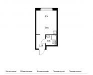 1-комнатная квартира площадью 20.12 кв.м, Цимлянская ул, 3 | цена 3 873 100 руб. | www.metrprice.ru