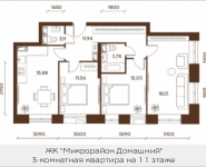 3-комнатная квартира площадью 75.43 кв.м, ул. Донецкая, 30, корп.2 | цена 10 024 874 руб. | www.metrprice.ru