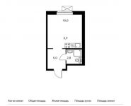 1-комнатная квартира площадью 23.7 кв.м,  | цена 3 213 720 руб. | www.metrprice.ru