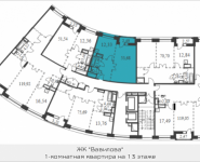 1-комнатная квартира площадью 53.68 кв.м, Вавилова, 69 | цена 13 051 318 руб. | www.metrprice.ru