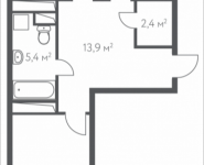 2-комнатная квартира площадью 78 кв.м, 1-й Нагатинский проезд, 14, корп.2 | цена 15 264 600 руб. | www.metrprice.ru