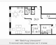 3-комнатная квартира площадью 133.9 кв.м, Садовническая набережная, вл3-7, корп.1 | цена 57 194 046 руб. | www.metrprice.ru