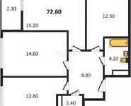 3-комнатная квартира площадью 72.6 кв.м,  | цена 8 600 000 руб. | www.metrprice.ru