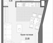 1-комнатная квартира площадью 33.75 кв.м, 1-я Ямская, 2 | цена 6 570 000 руб. | www.metrprice.ru