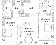 2-комнатная квартира площадью 120 кв.м, Погодинская улица, 4 | цена 95 322 540 руб. | www.metrprice.ru