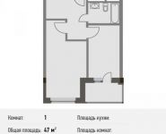 1-комнатная квартира площадью 47 кв.м, Береговой пр., ВЛ5 | цена 9 917 000 руб. | www.metrprice.ru